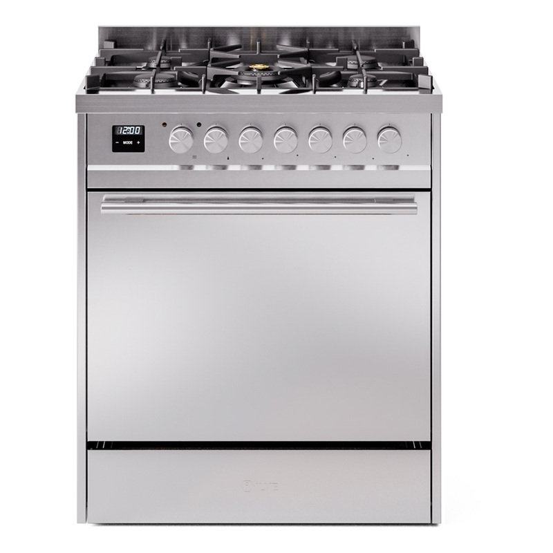 ILVE UP30QMPSS Professional Plus II 30 inch Dual Fuel Range  (Natural Gas, Solid Door, Stainless Steel)