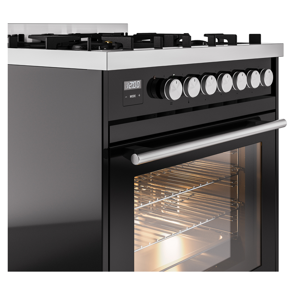 ILVE UP30WMPBK Professional Plus II 30" Dual Fuel Range, details