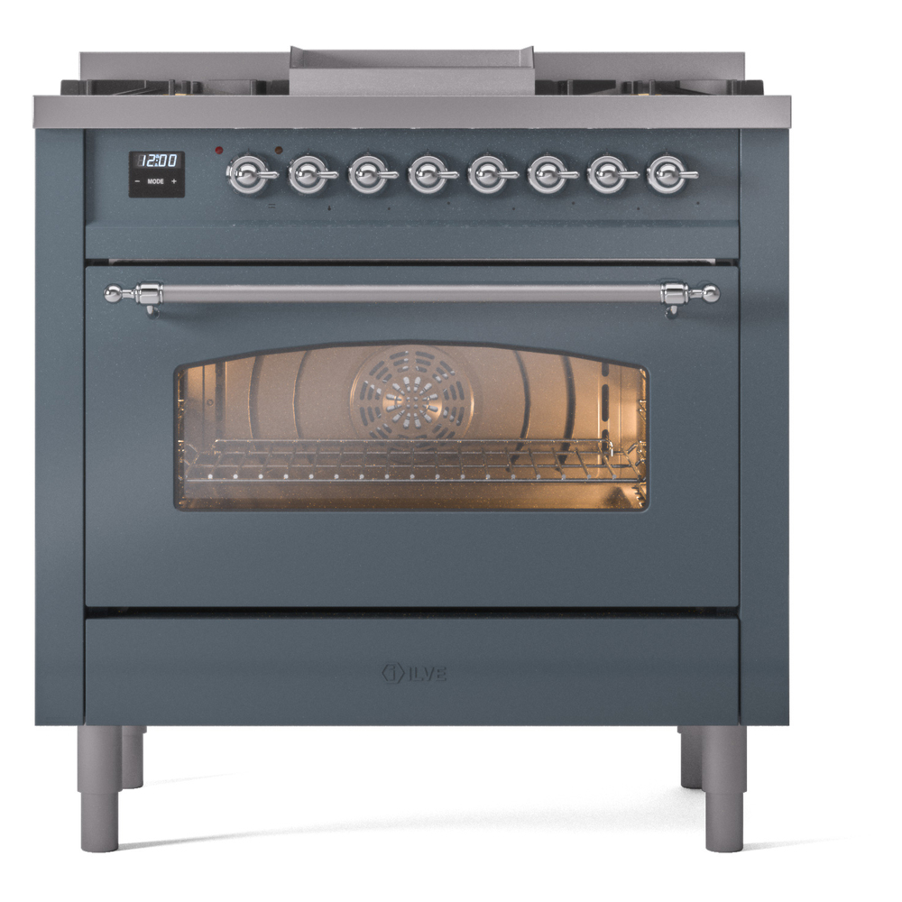 ILVE Nostalgie II 36" UP36FNMPBGCLP Dual Fuel Range front view