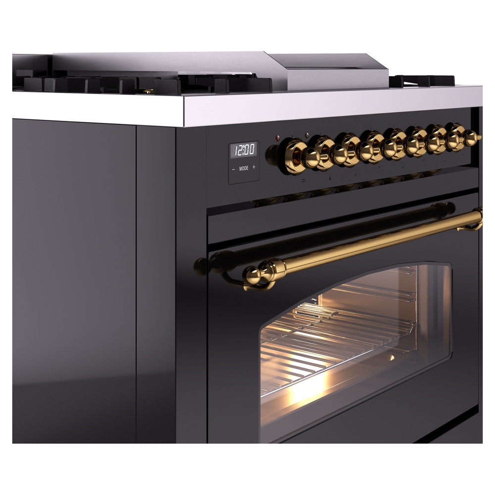 ILVE Nostalgie II 36" UP36FNMPBKG Dual Fuel Range details