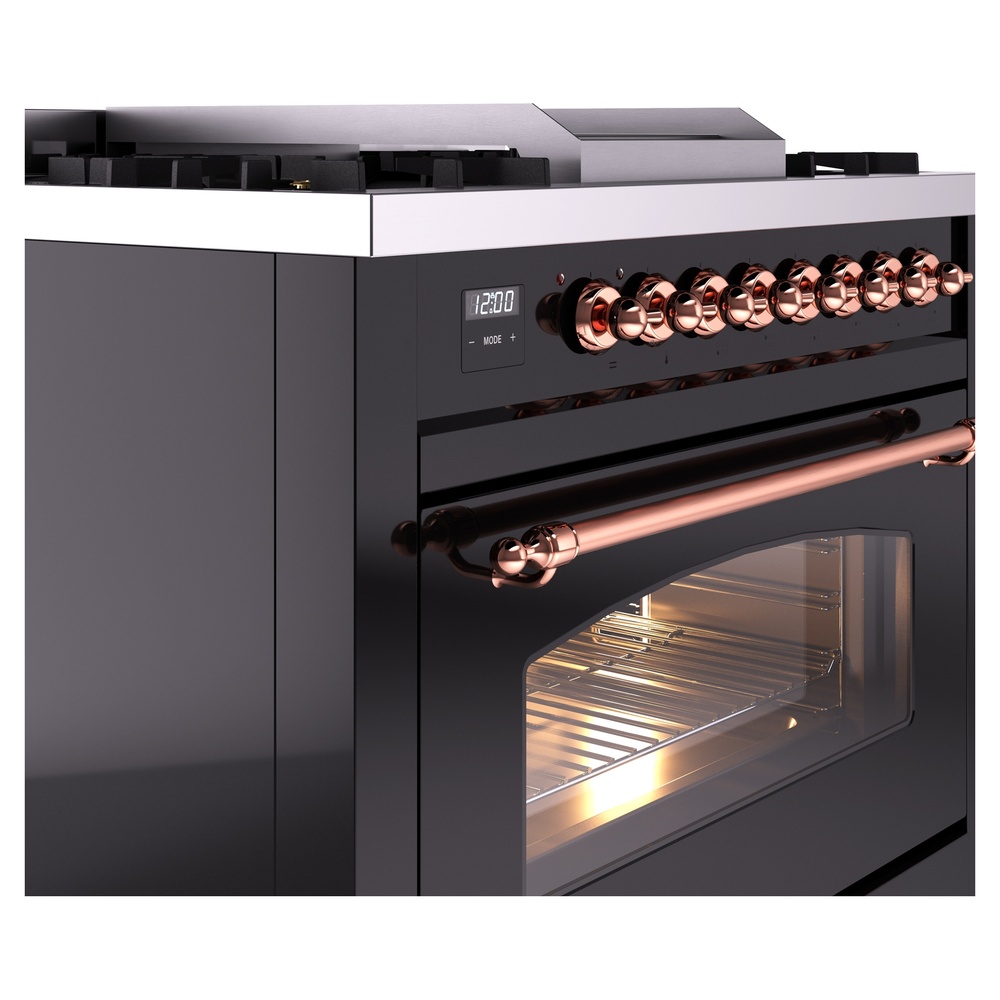 ILVE Nostalgie II 36" UP36FNMPBKP Dual Fuel Range details
