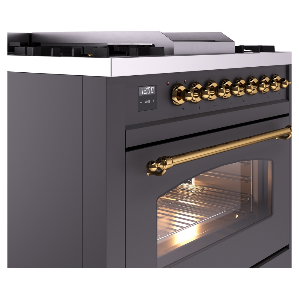 ILVE Nostalgie II 36" UP36FNMPMGGLP Dual Fuel Range details