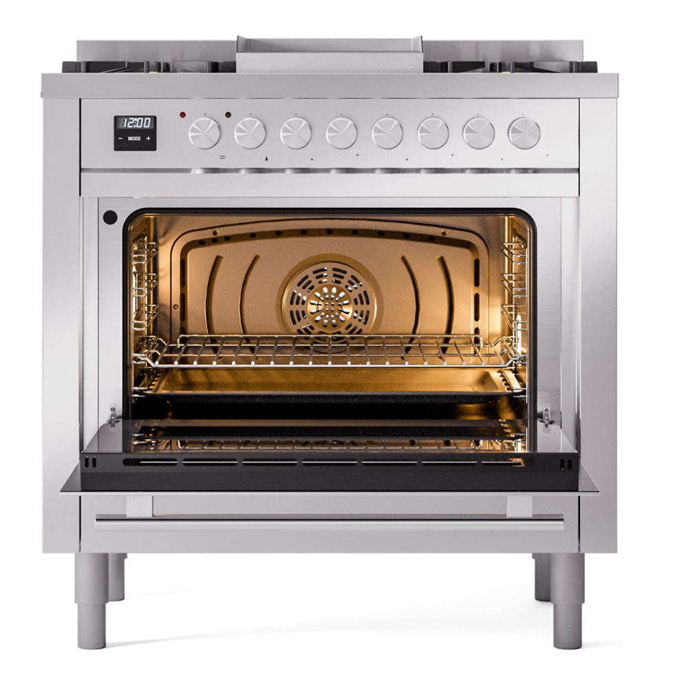 ILVE_UP36FWMPSS_Professional_Plus_II_oven_door_opened