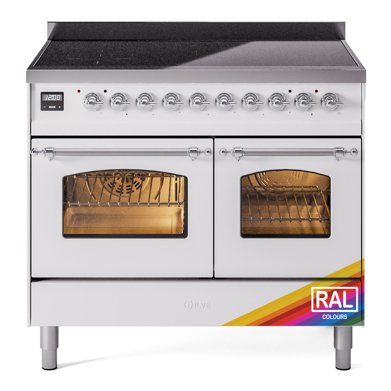 ILVE UPDI406NMPRAC Nostalgie II 40 inch Induction Range (Triple Glass Door, RAL, Chrome)