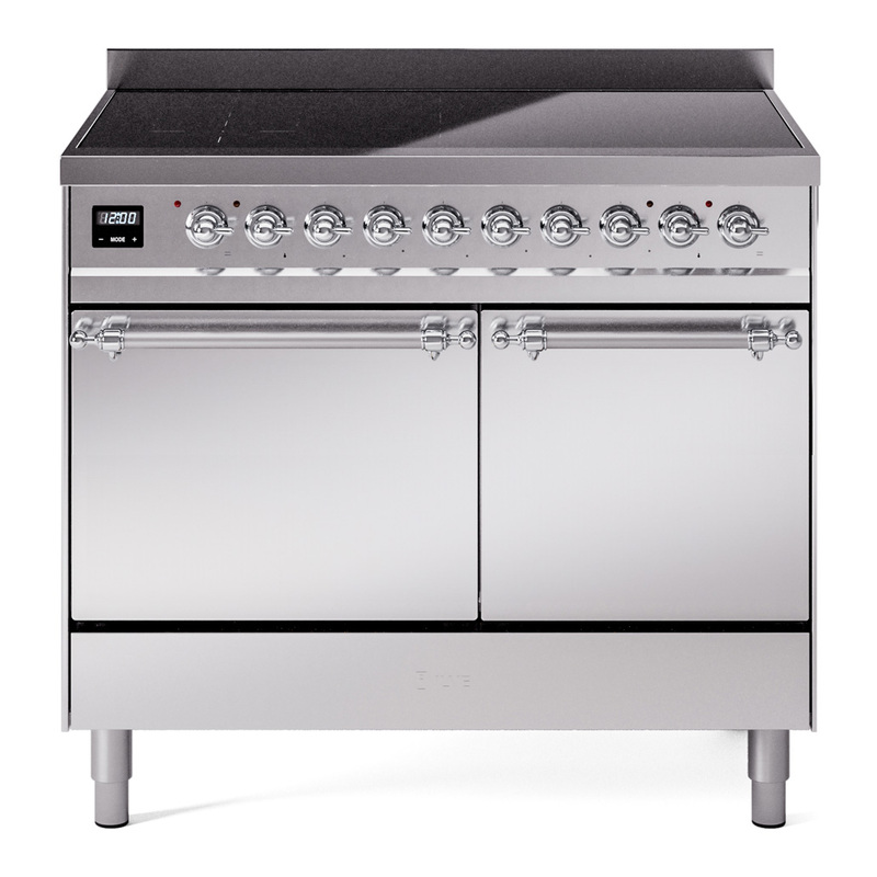 ILVE UPDI406QNMPSSC Nostalgie II 40 inch Induction Range (Solid Door, Stainless Steel, Chrome)