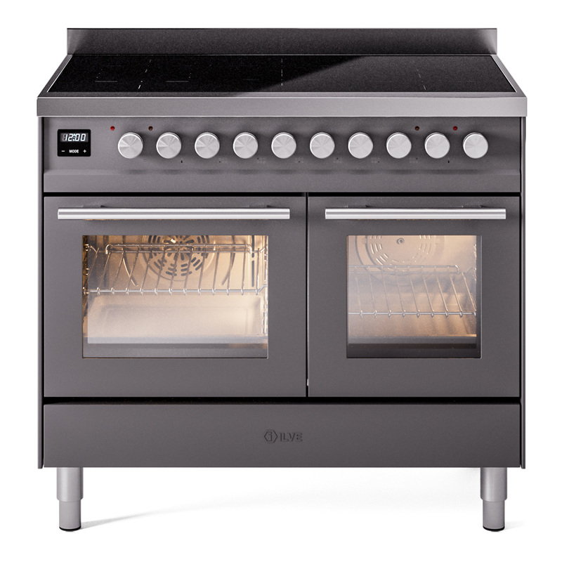 ILVE UPDI406WMPMG Professional Plus II 40 inch Induction Range  (Triple Glass Door, Graphite Matte)