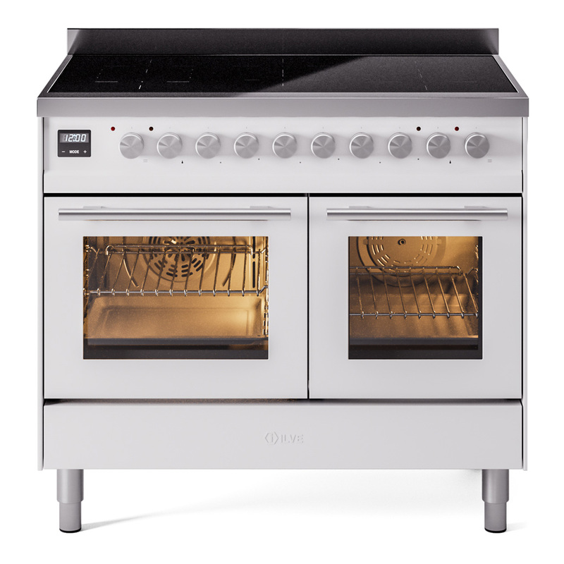 ILVE UPDI406WMPWH Professional Plus II 40 inch Induction Range  (Triple Glass Door, White)