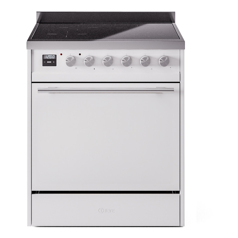 ILVE UPI304QMPWH Professional Plus II 30 inch Induction Range  (Solid Door, White)
