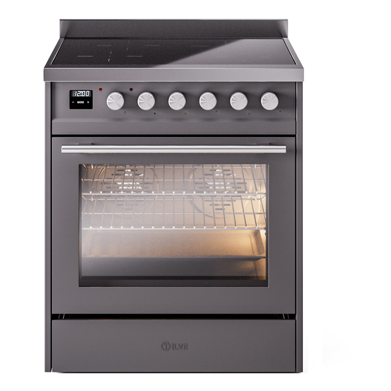 ILVE UPI304WMPMG Professional Plus II 30 inch Induction Range  (Triple Glass Door, Graphite Matte)