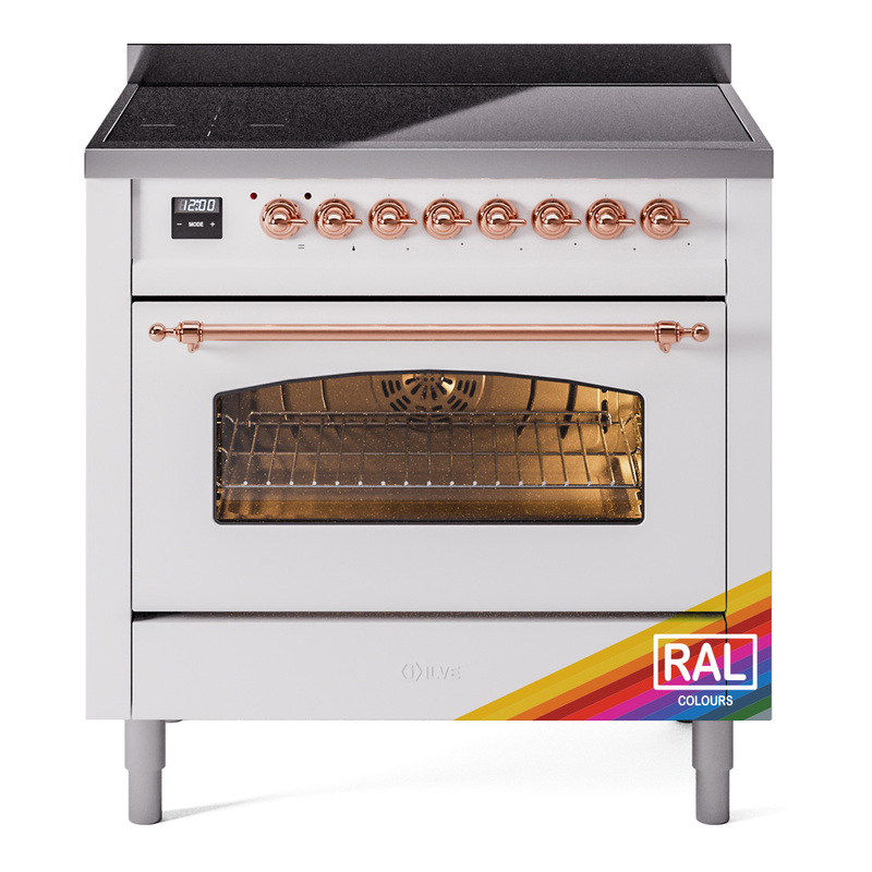 ILVE UPI366NMPRAP Nostalgie II 36 inch Induction Range (Triple Glass Door, RAL, Copper)