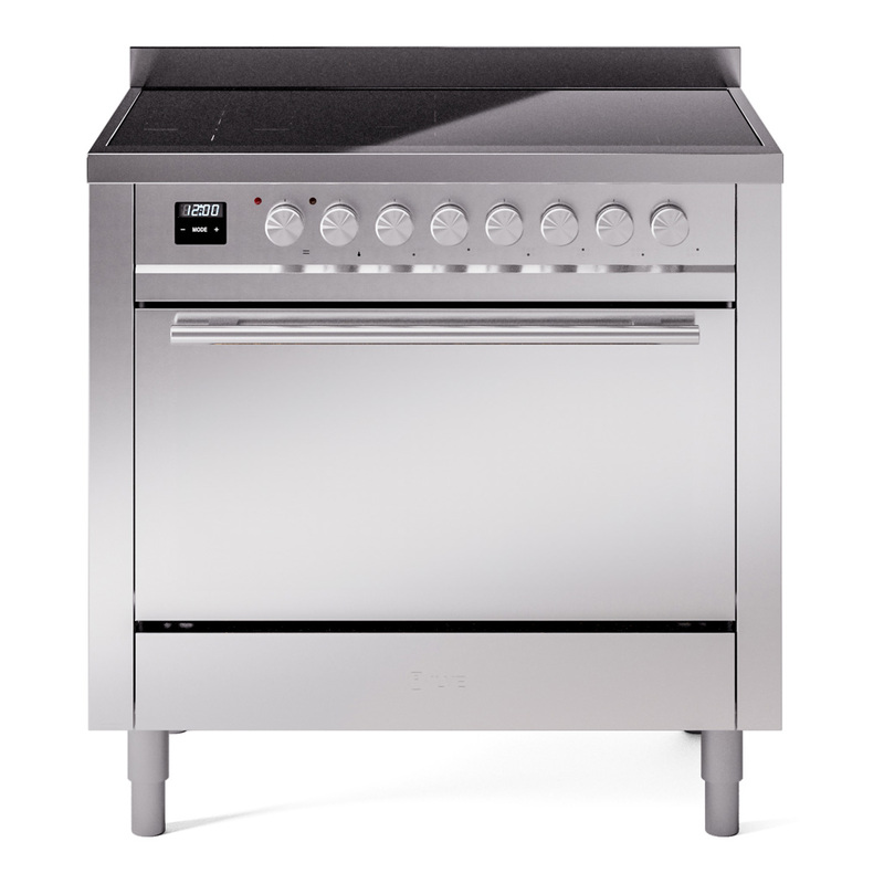 ILVE UPI366QMPSS Professional Plus II 36 inch Induction Range (Solid Door, Stainless Steel)