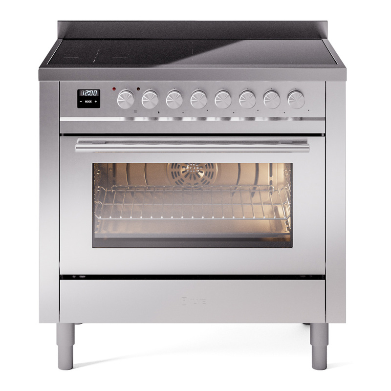 ILVE UPI366WMPSS Professional Plus II 36 inch Induction Range (Triple Glass Door, Stainless Steel)