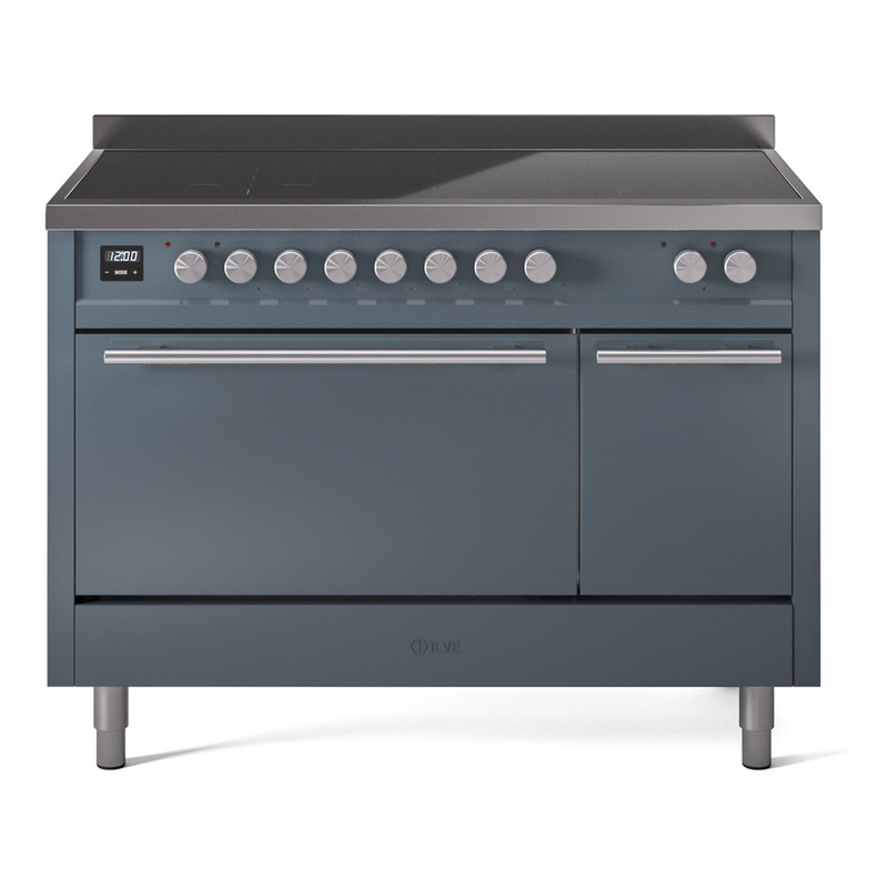 ILVE UPI486QMPBG Professional Plus II 48 inch Induction Range  (Solid Door, Blue Grey)