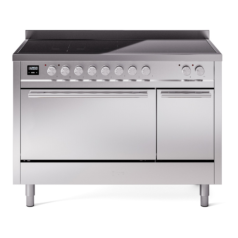 ILVE UPI486QMPSS Professional Plus II 48 inch Induction Range  (Solid Door, Stainless Steel)