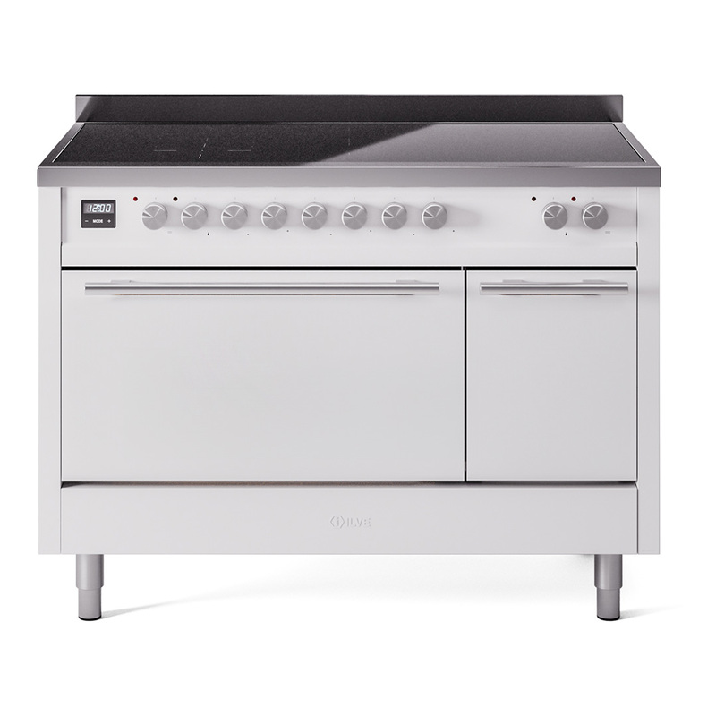 ILVE UPI486QMPWH Professional Plus II 48 inch Induction Range  (Solid Door, White)