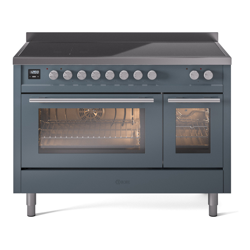 ILVE UPI486WMPBG Professional Plus II 48 inch Induction Range  (Triple Glass Door, Blue Grey)