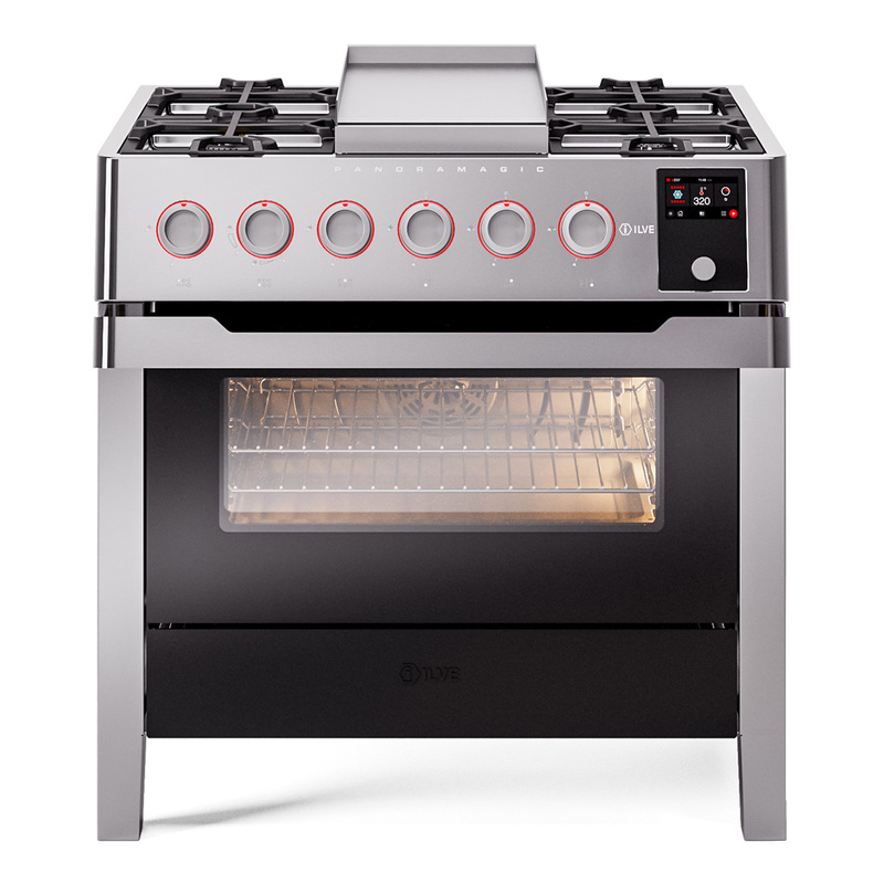 ILVE UPM09FDS3SS Panoramagic 36 inch Dual Fuel Range  (Natural Gas)