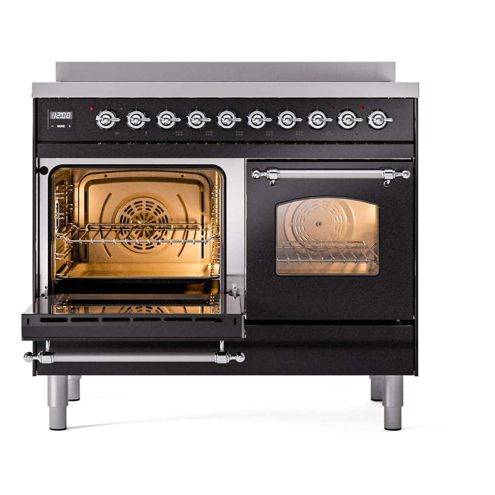 ILVE UPDI406NMPBKC Nostalgie II 40" Induction Range, main oven door opened