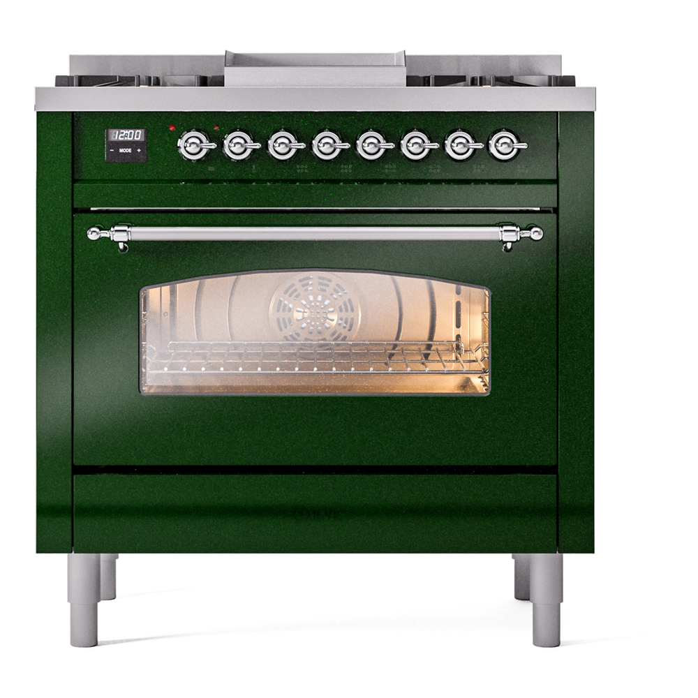 ILVE Nostalgie II 36" UP36FNMPEGCLP Dual Fuel Range front view