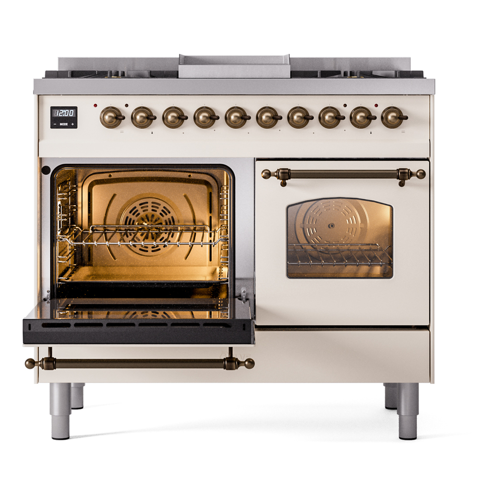 ILVE UPD40FNMPAWB Nostalgie II 40" Dual Fuel Range, main oven door opened