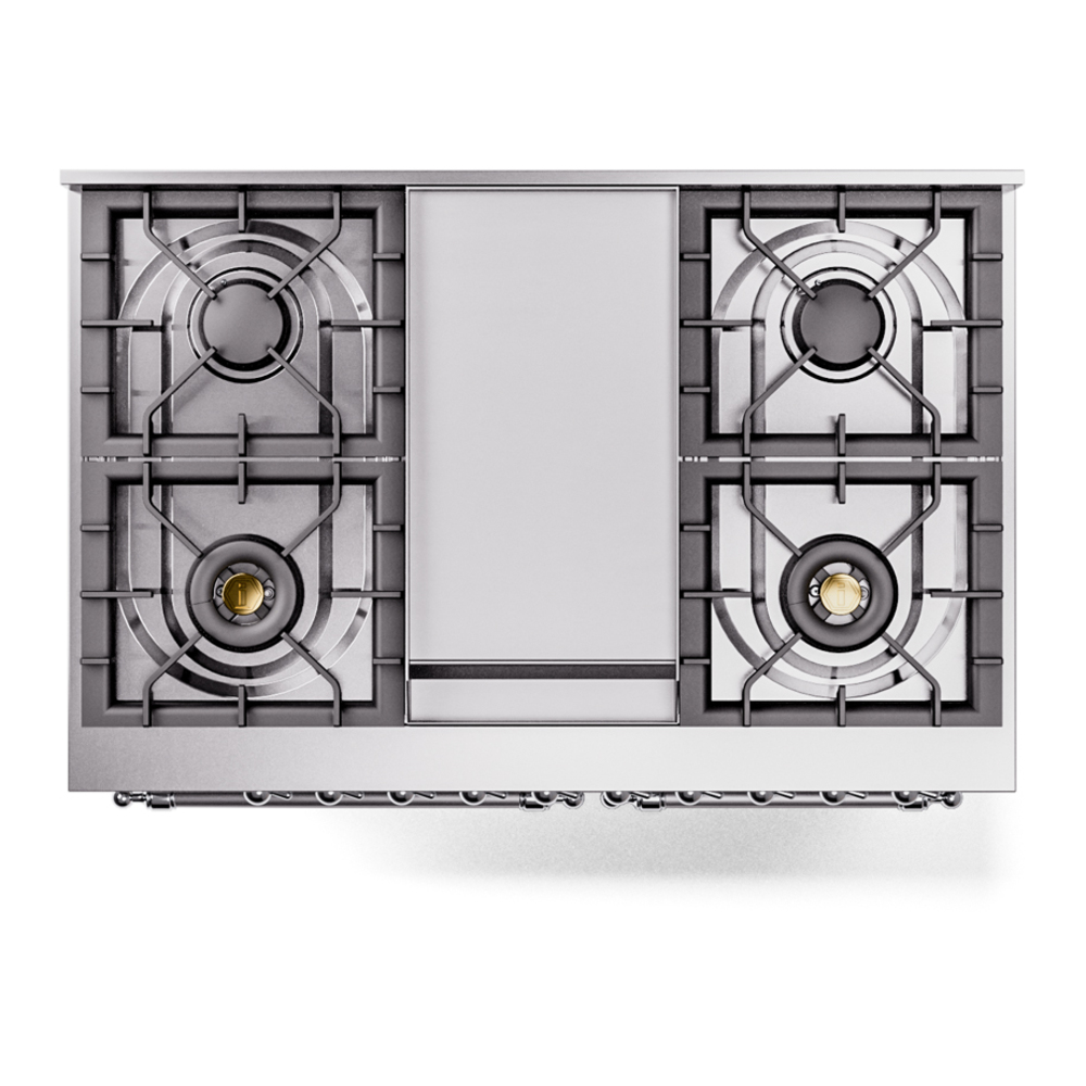 ILVE UPD40FNMPSSC Nostalgie II 40" Dual Fuel Range, top view