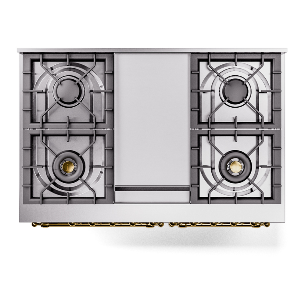 ILVE UPD40FNMPSSG Nostalgie II 40" Dual Fuel Range, top view