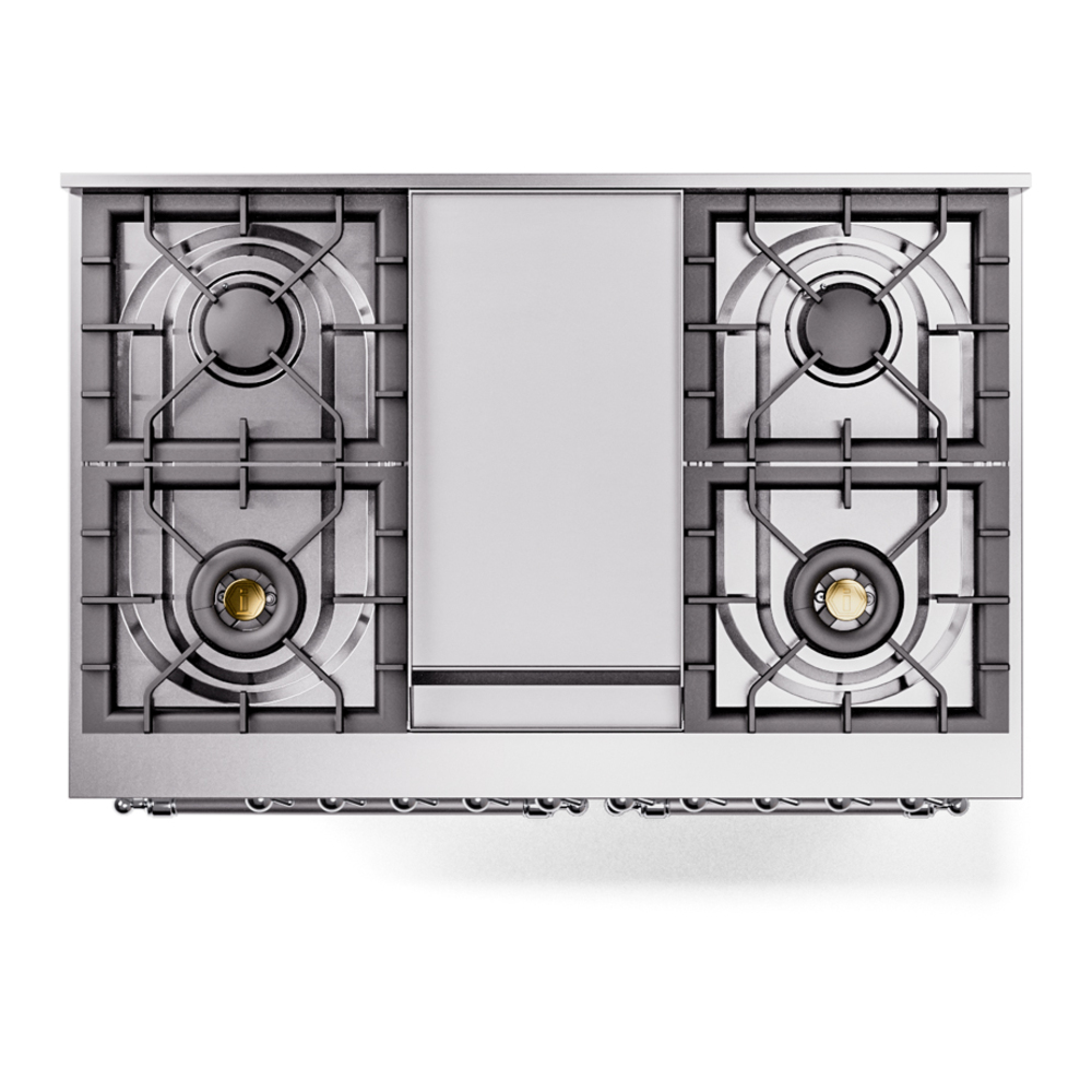 ILVE UPD40FNMPWHCLP Nostalgie II 40" Dual Fuel Range, top view