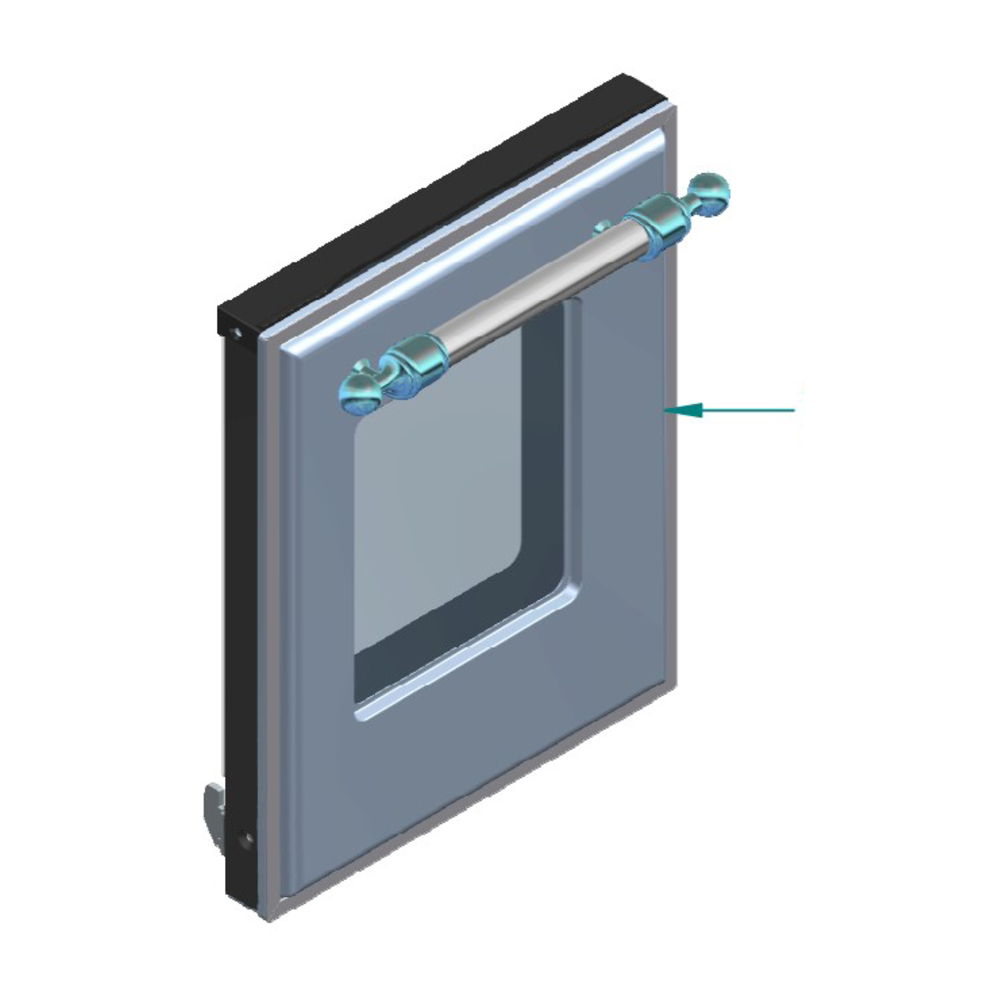 ILVE Parts EG9620006703120 Complete Triple Glass Door Kit for UOV 30 E3 (Blue Grey, Copper Trim)
