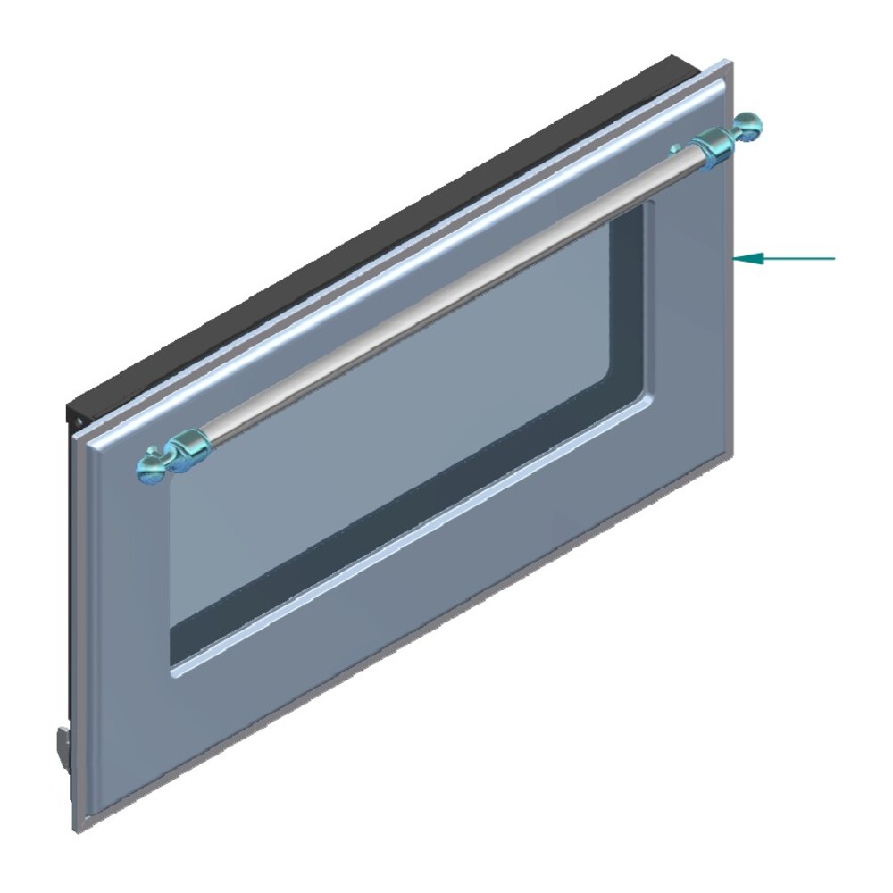 ILVE Parts EG9624005703120 Complete Triple Glass Door Kit for 60 inch Range, UOV 80 E3 Ovens (Blue Grey, Copper Trim)