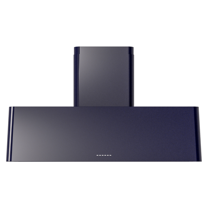 ILVE UAG48MB Nostalgie 48 inch Range Hood with 850 CFM, 3 Speed + Intensive, Front LED Light Bar (Midnight Blue)