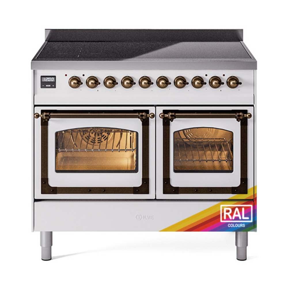 ILVE UNDI406NMPRAB Nostalgie II Noblesse 40 inch Induction Range  (Triple Glass Door, RAL, Burnished)