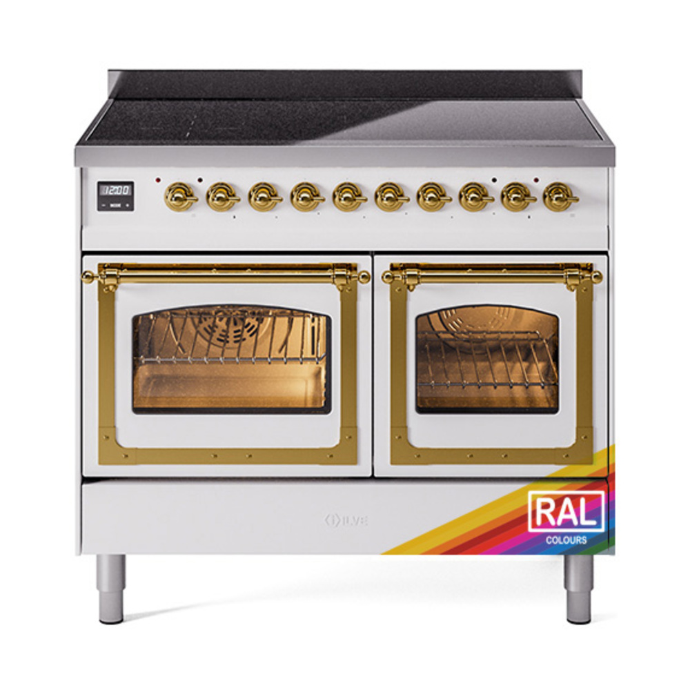 ILVE UNDI406NMPRAG Nostalgie II Noblesse 40 inch Induction Range  (Triple Glass Door, RAL, Brass)