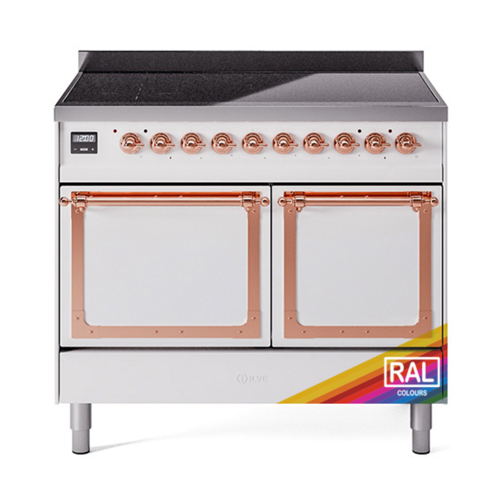 ILVE UNDI406QNMPRAP Nostalgie II Noblesse 40 inch Induction Range  (Solid Door, RAL, Copper)