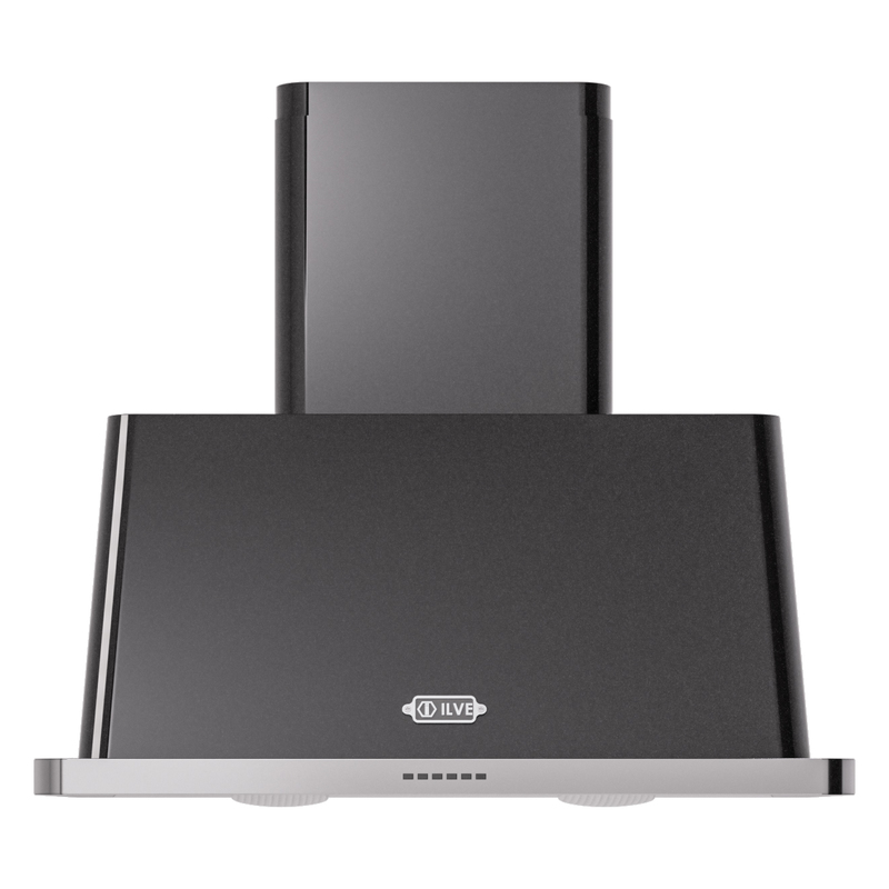 ILVE UAM90BK Majestic 36 inch Range Hood (Glossy Black)