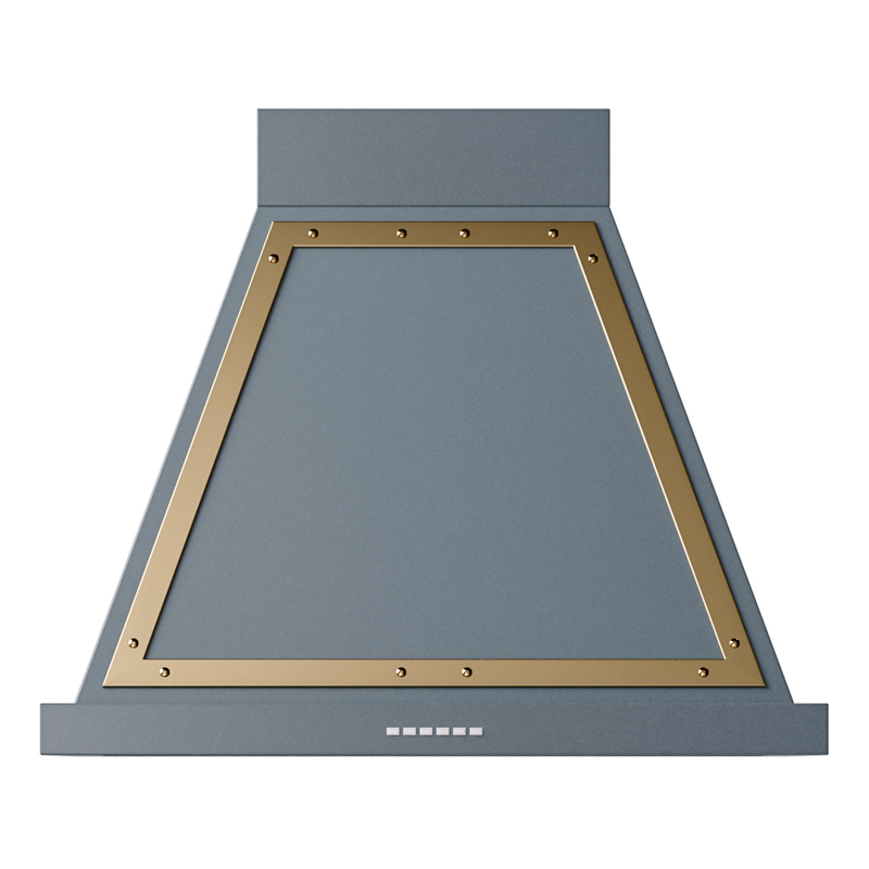 ILVE UANB30BGG Nostalgie Noblesse 30 inch Range Hood (Blue Grey, Brass)