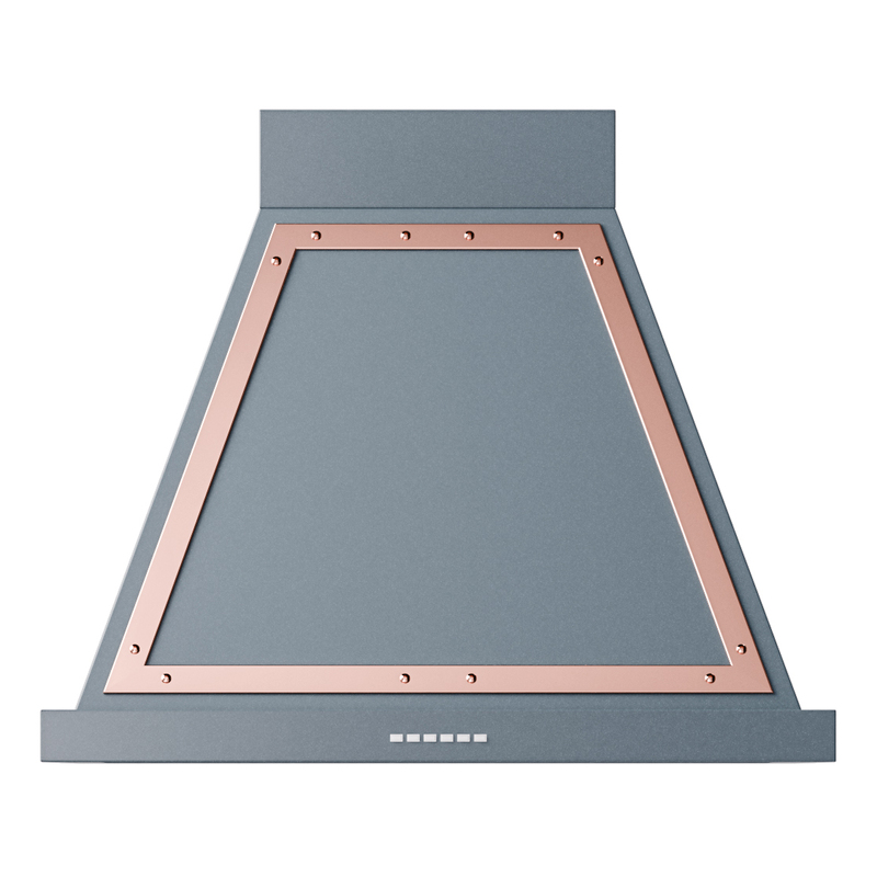 ILVE UANB30BGP Nostalgie Noblesse 30 inch Range Hood (Blue Grey, Copper)