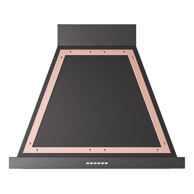 ILVE UANB30BKP Nostalgie Noblesse 30 inch Range Hood (Glossy Black, Copper)