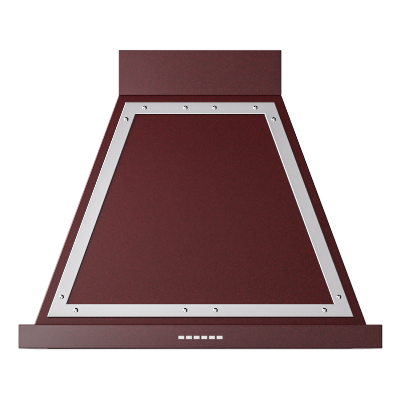 ILVE UANB30BUC Nostalgie Noblesse 30 inch Range Hood (Burgundy, Chrome)