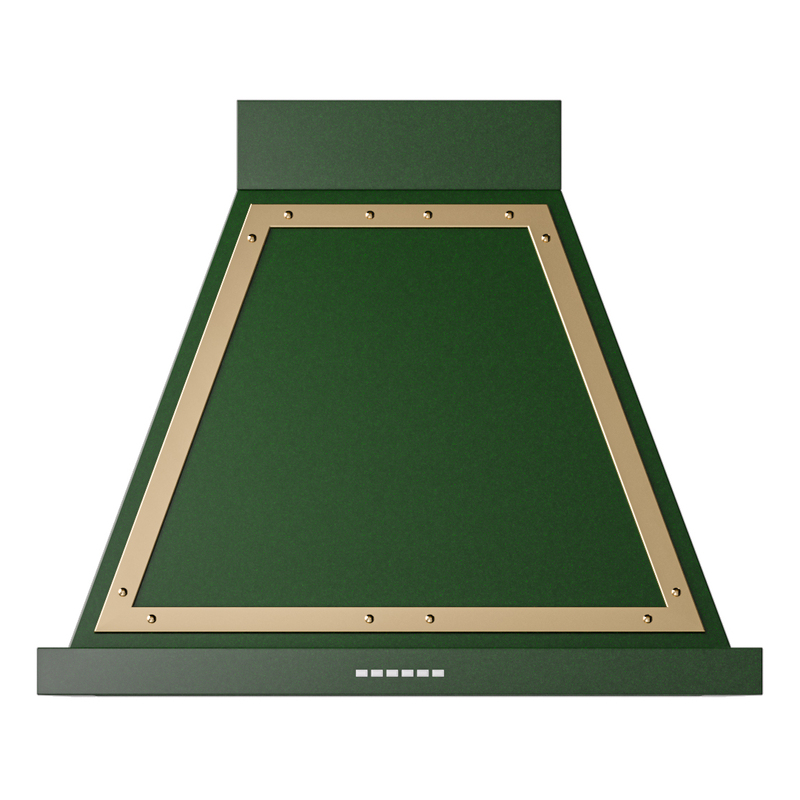 ILVE UANB30EGG Nostalgie Noblesse 30 inch Range Hood (Emerald Green, Brass)