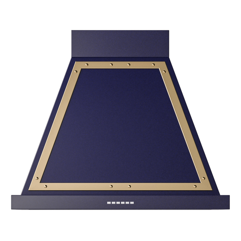 ILVE UANB30MBG Nostalgie Noblesse 30 inch Range Hood (Midnight Blue, Brass)