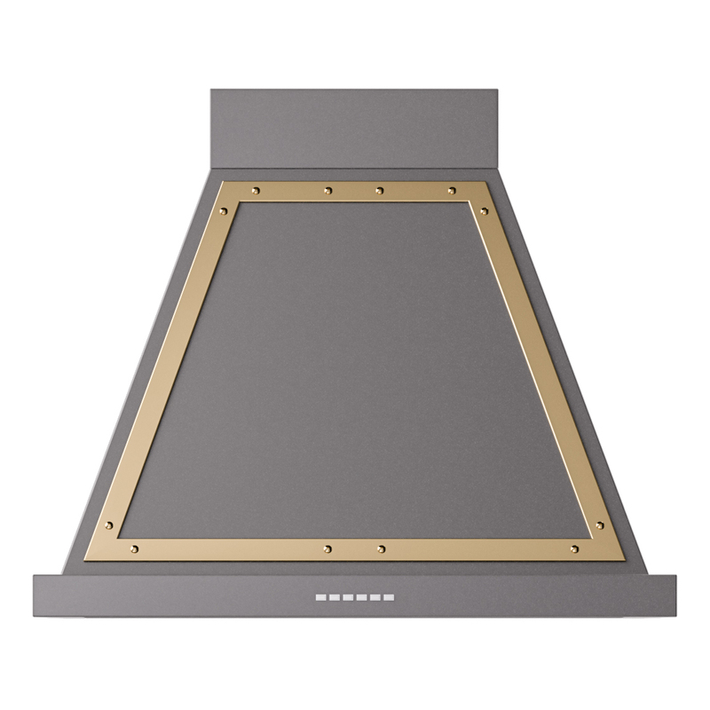 ILVE UANB30MGG Nostalgie Noblesse 30 inch Range Hood (Graphite Matte, Brass)