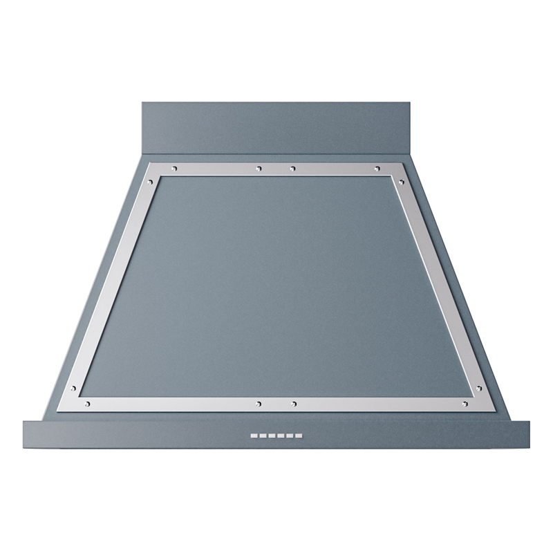 ILVE UANB36BGC Nostalgie Noblesse 36 inch Range Hood (Blue Grey, Chrome)