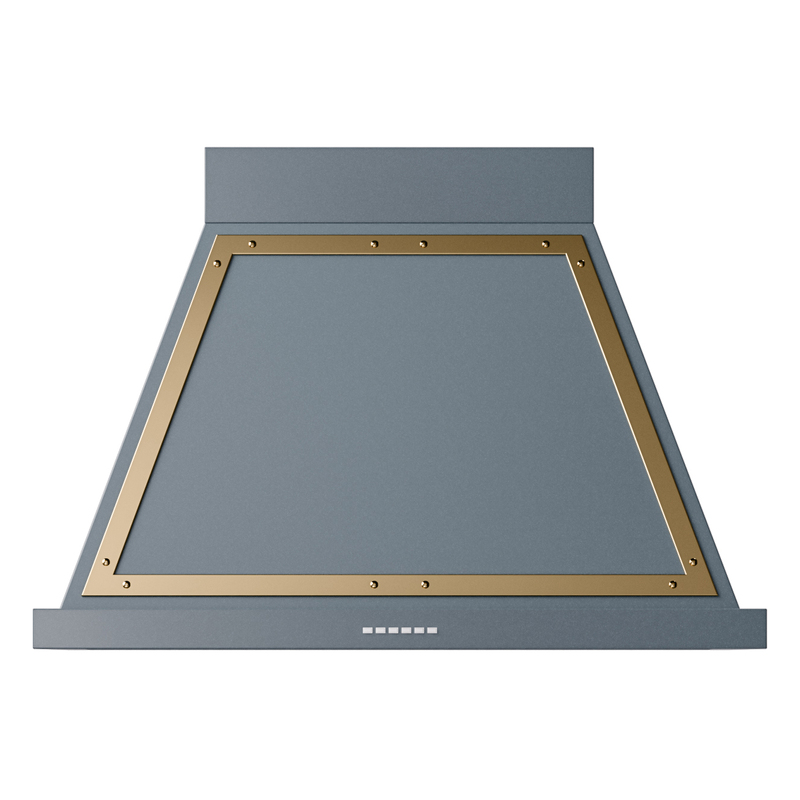 ILVE UANB36BGG Nostalgie Noblesse 36 inch Range Hood (Blue Grey, Brass)