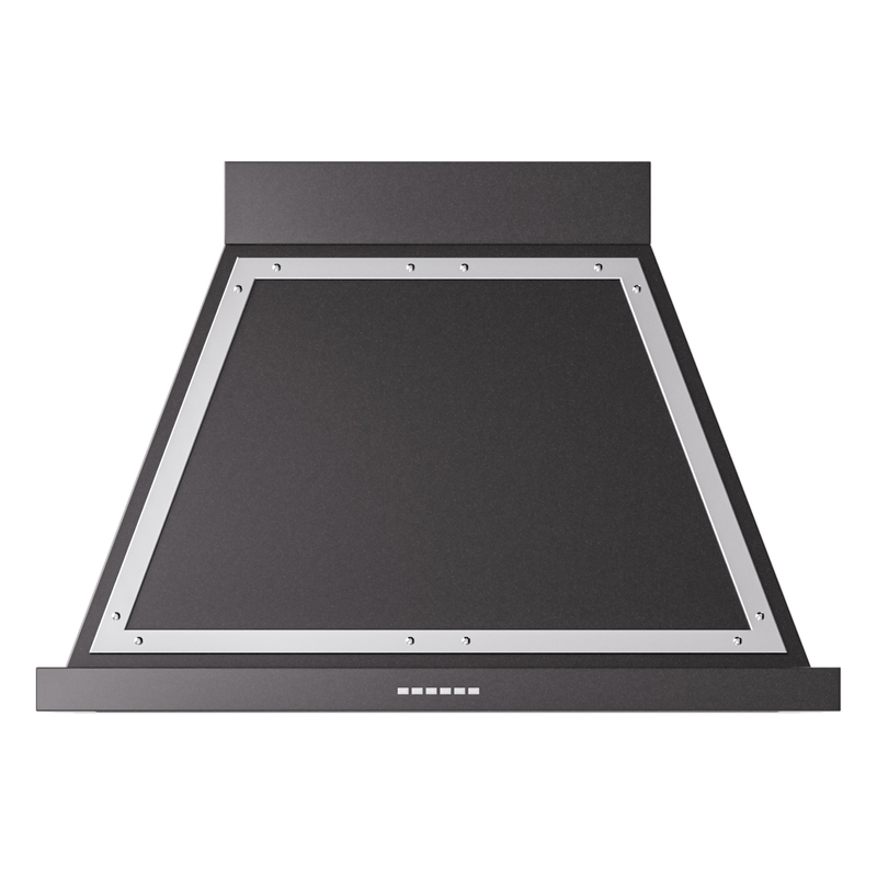 ILVE UANB36BKC Nostalgie Noblesse 36 inch Range Hood (Glossy Black, Chrome)