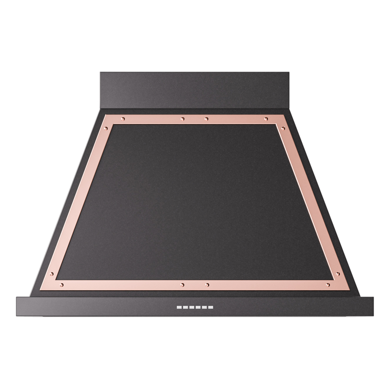 ILVE UANB36BKP Nostalgie Noblesse 36 inch Range Hood (Glossy Black, Copper)