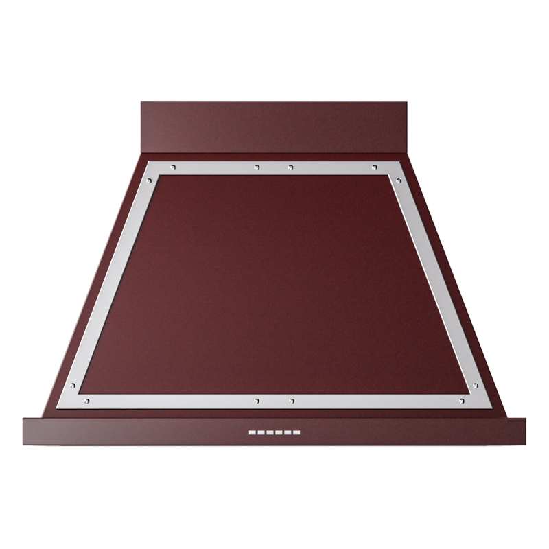 ILVE UANB36BUC Nostalgie Noblesse 36 inch Range Hood (Burgundy, Chrome)