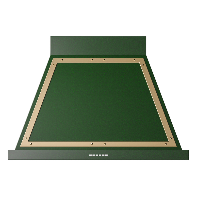 ILVE UANB36EGG Nostalgie Noblesse 36 inch Range Hood (Emerald Green, Brass)
