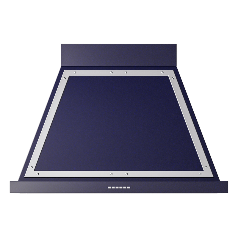 ILVE UANB36MBC Nostalgie Noblesse 36 inch Range Hood (Midnight Blue, Chrome)