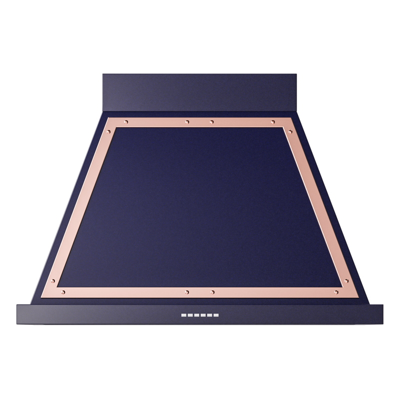 ILVE UANB36MBP Nostalgie Noblesse 36 inch Range Hood (Midnight Blue, Copper)