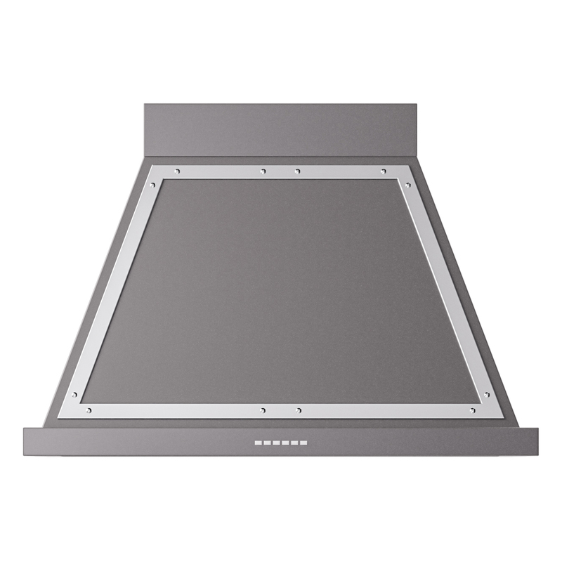 ILVE UANB36MGC Nostalgie Noblesse 36 inch Range Hood (Graphite Matte, Chrome)